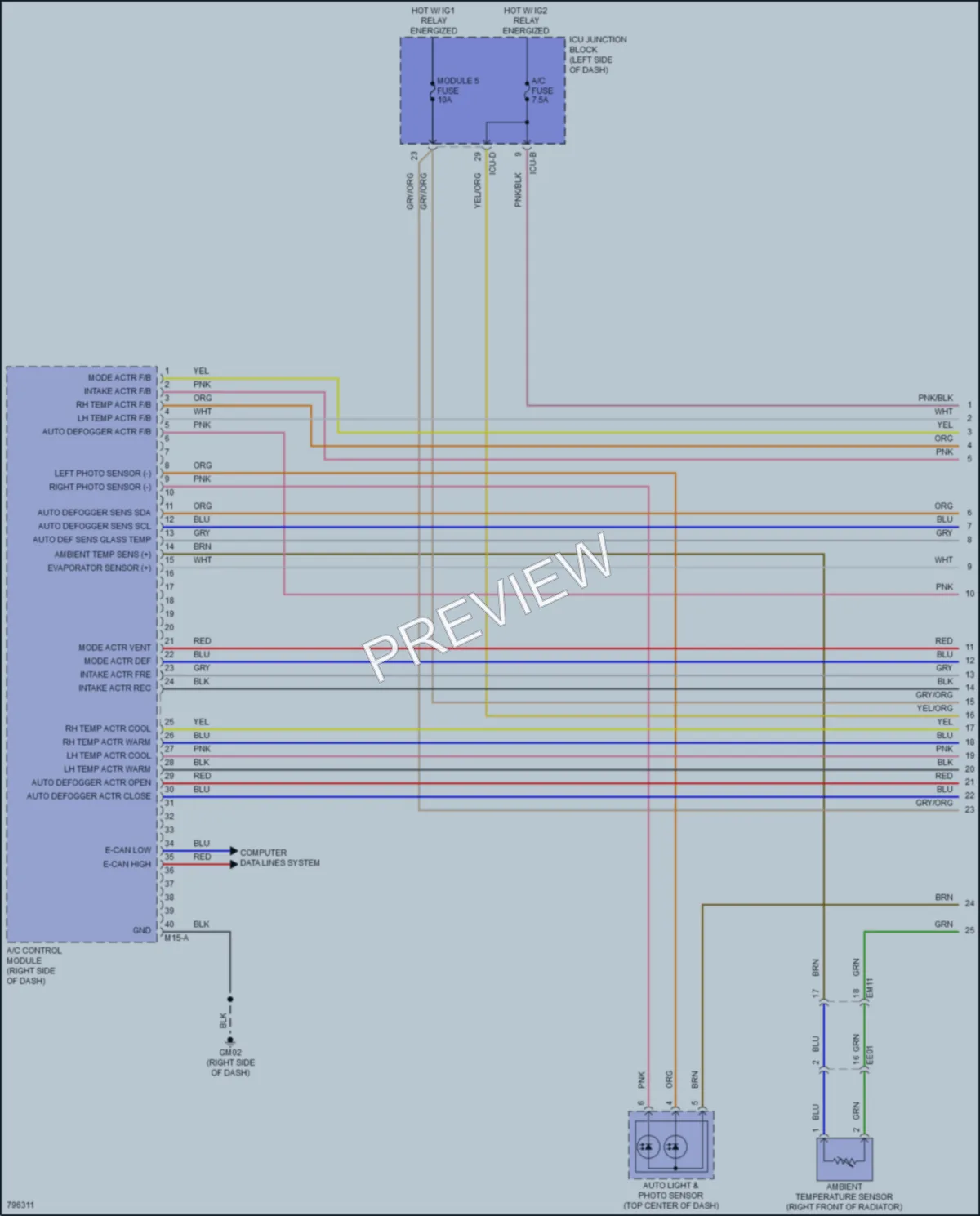 2022 Hyundai SantaCruz Air Conditioning wiring diagram preview
