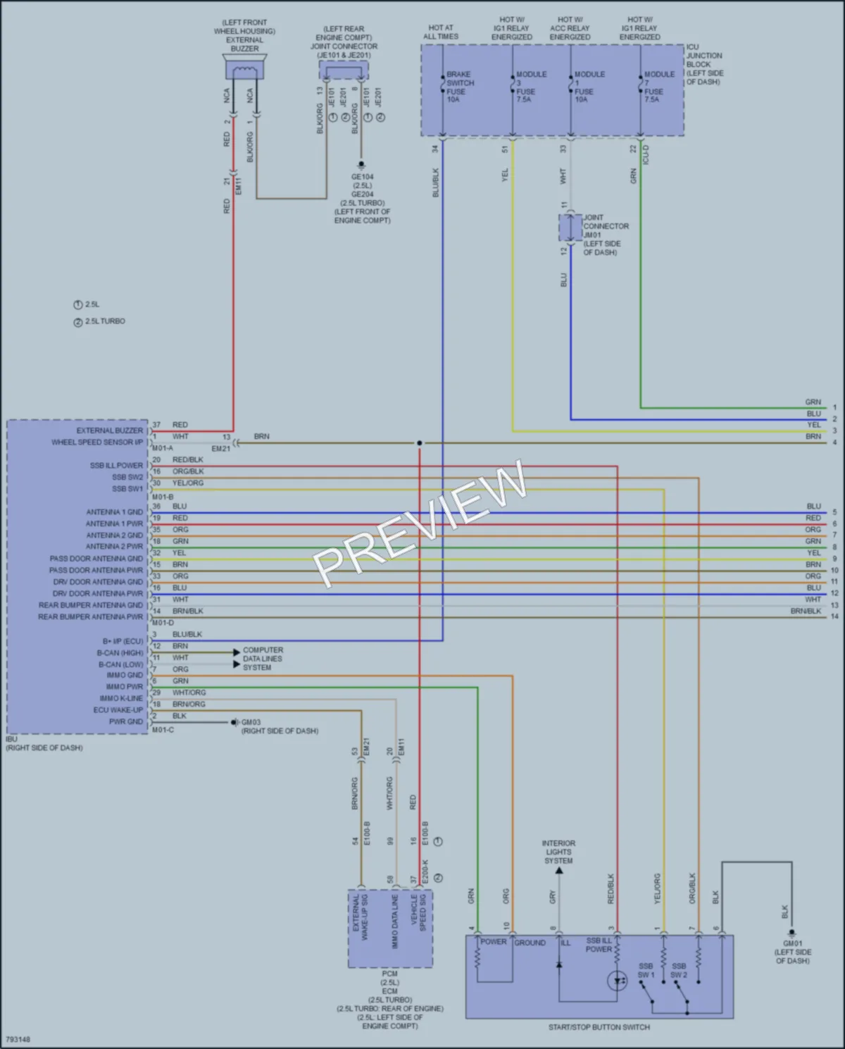 2022 Hyundai SantaCruz Power Door Locks wiring diagram preview