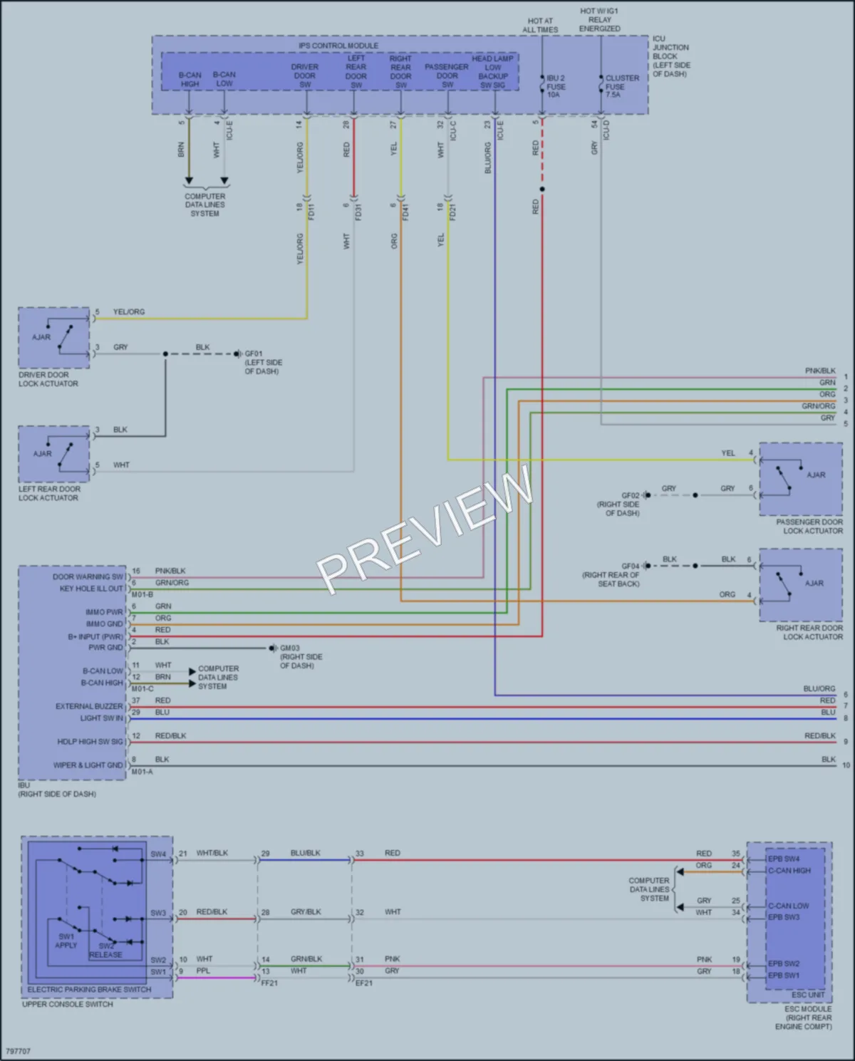 2022 Hyundai SantaCruz Warning Systems wiring diagram preview