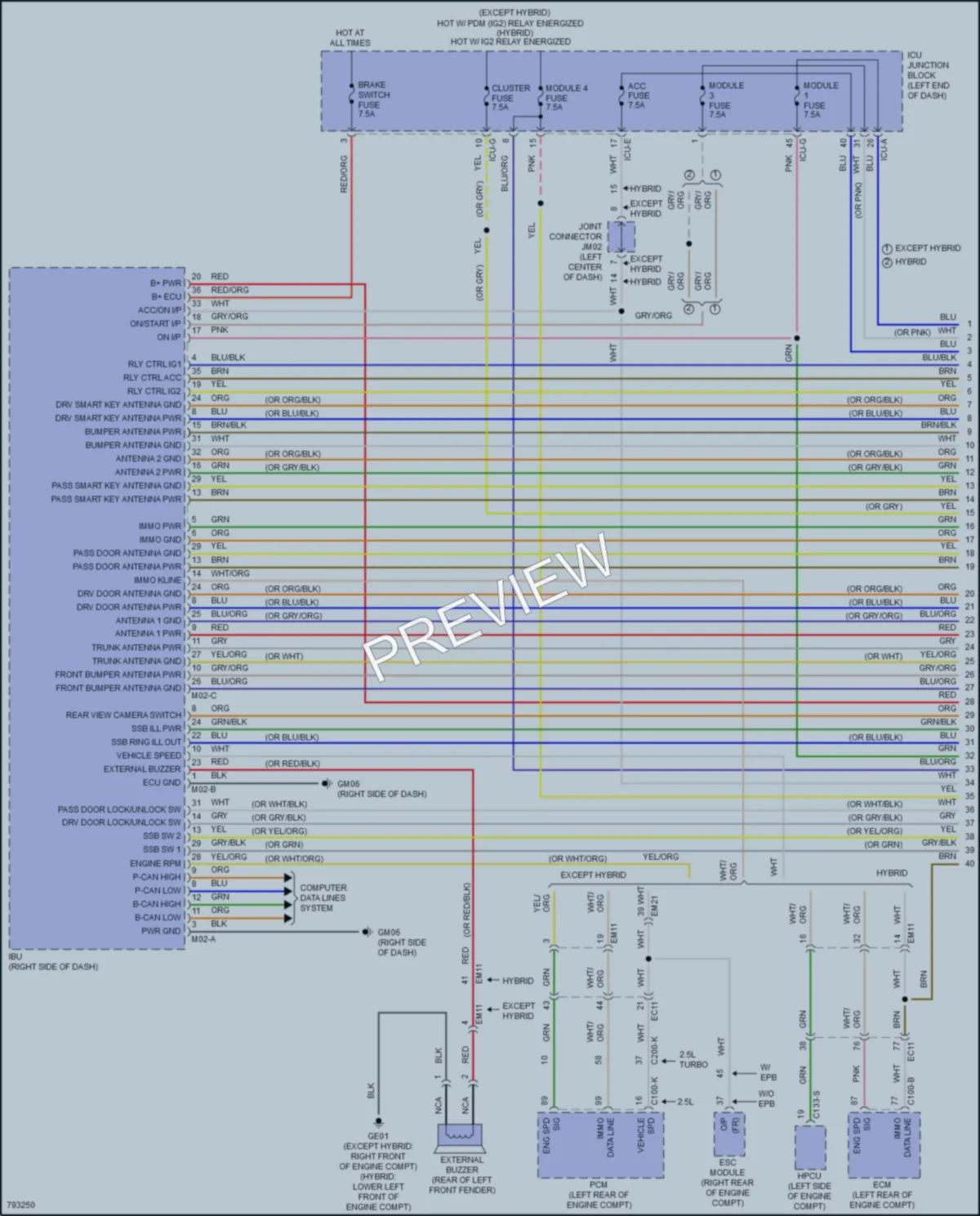 2022 Hyundai SantaFe Anti Theft wiring diagram preview