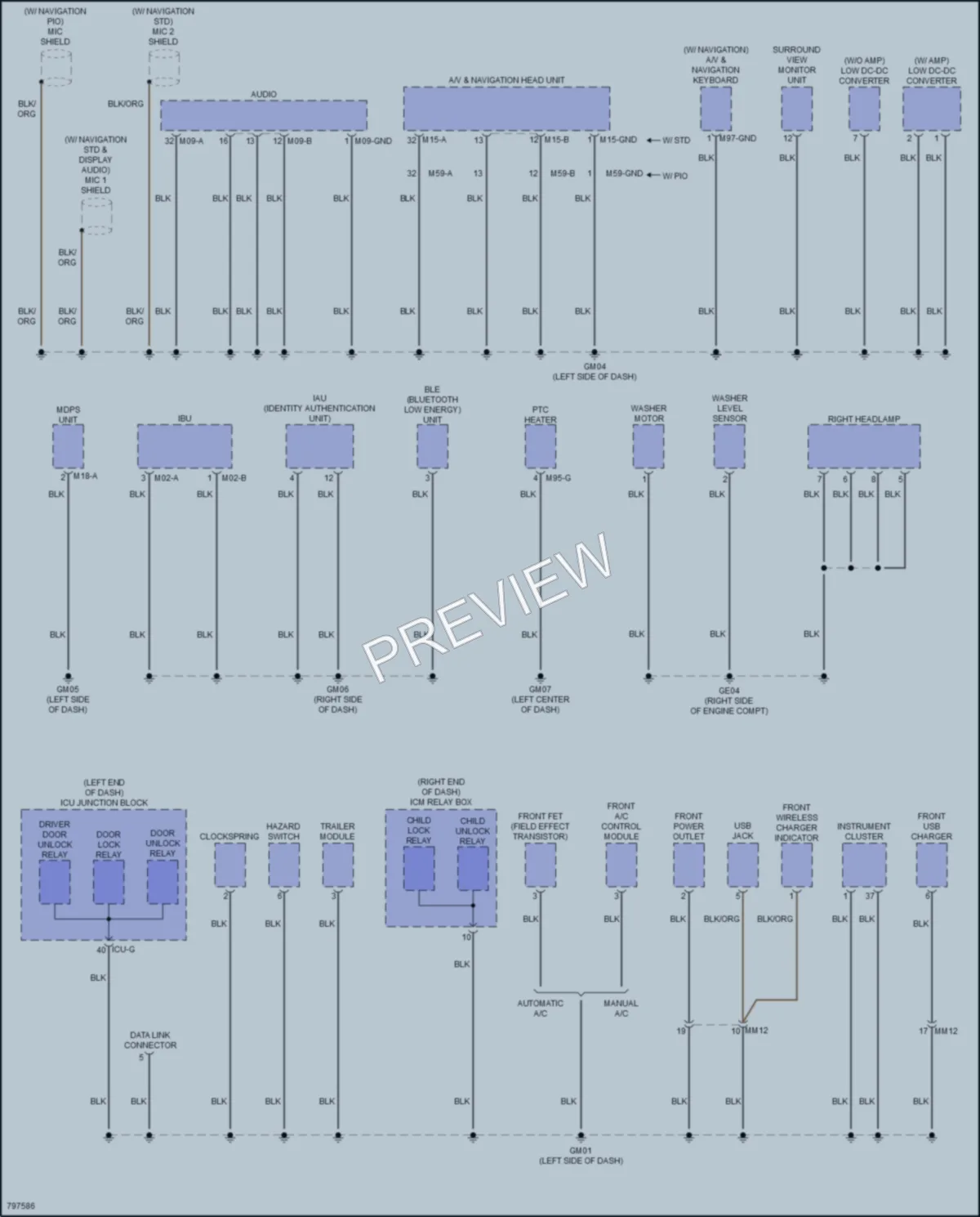 2022 Hyundai SantaFe Ground Distribution wiring diagram preview