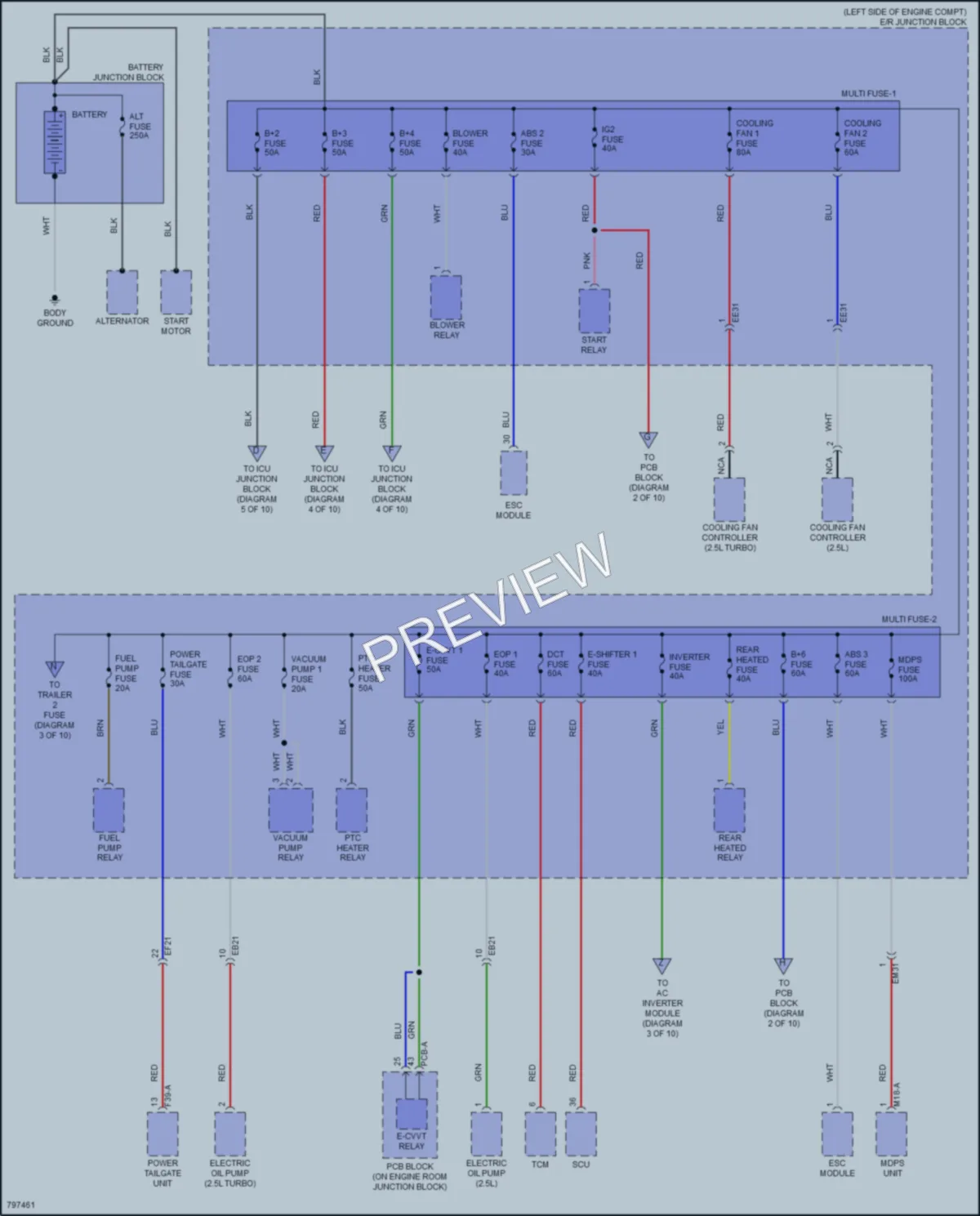 2022 Hyundai SantaFe Power Distribution wiring diagram preview