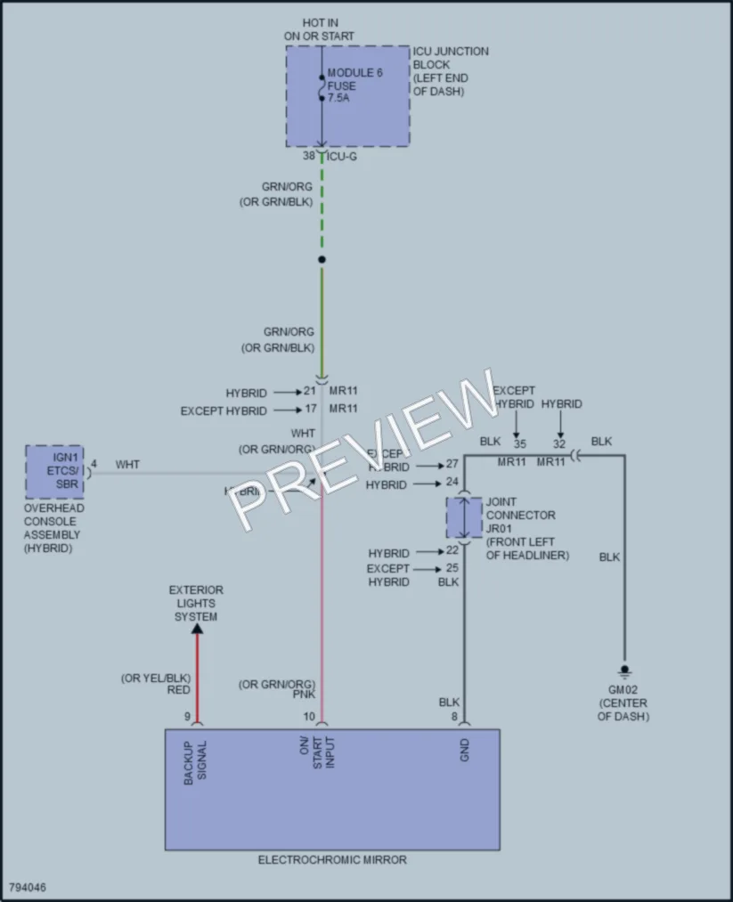 2022 Hyundai SantaFe Power Mirrors wiring diagram preview