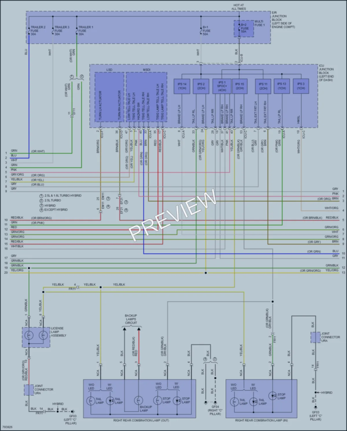 2022 Hyundai SantaFeHybrid Exterior Lights wiring diagram preview