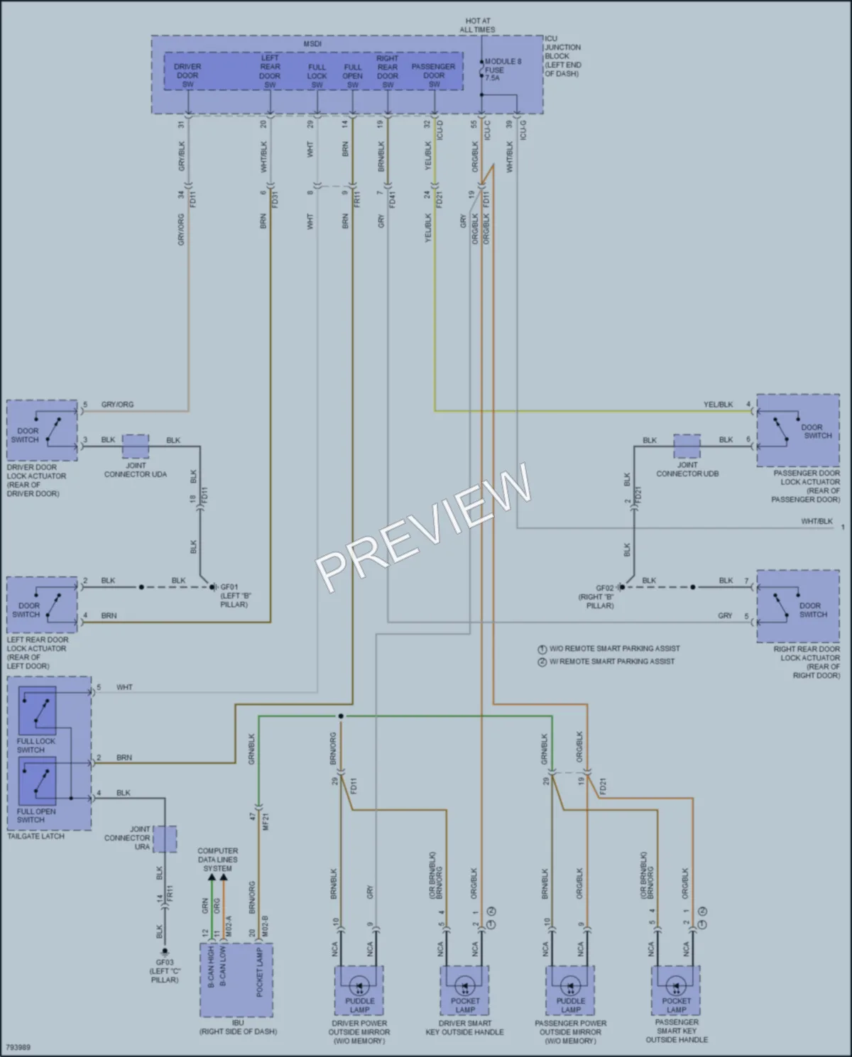 2022 Hyundai SantaFeHybrid Interior Lights wiring diagram preview