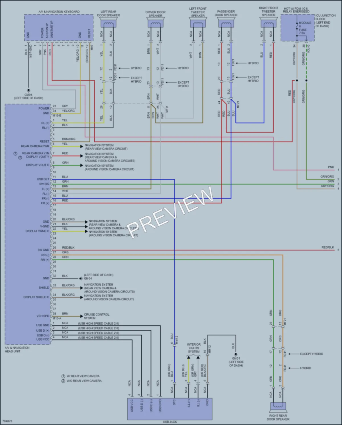 2022 Hyundai SantaFeHybrid Radio wiring diagram preview