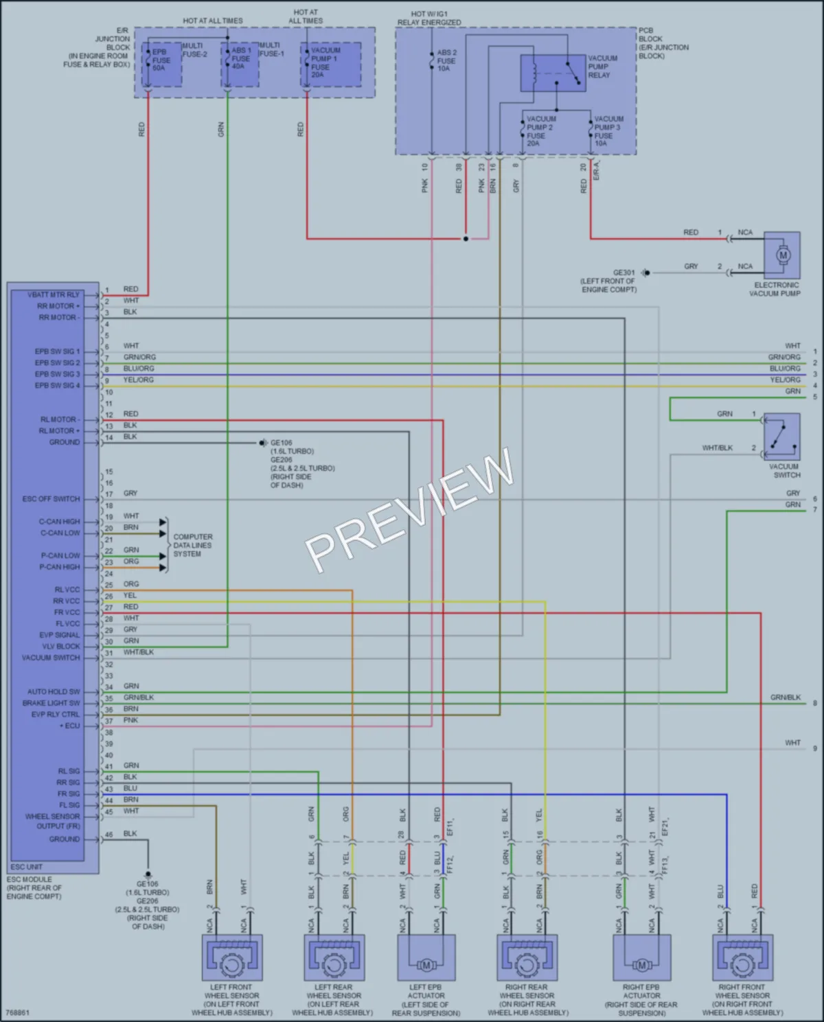 2022 Hyundai Sonata Anti Lock Brakes wiring diagram preview