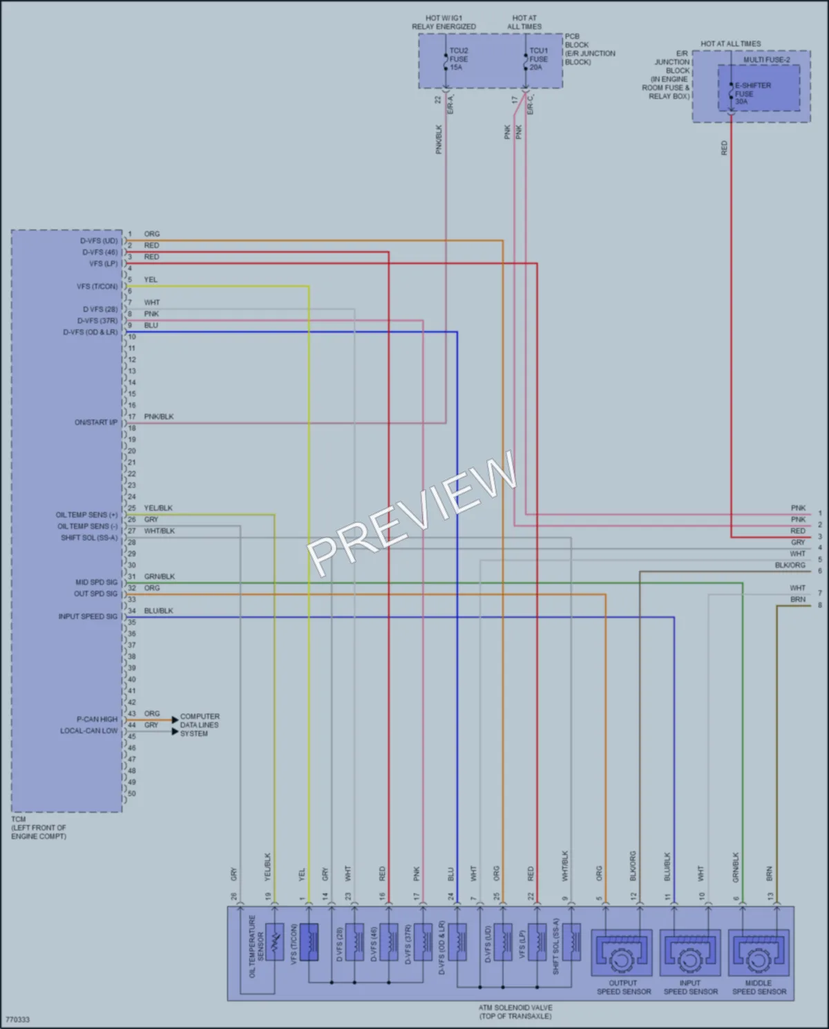 2022 Hyundai Sonata Transmission wiring diagram preview