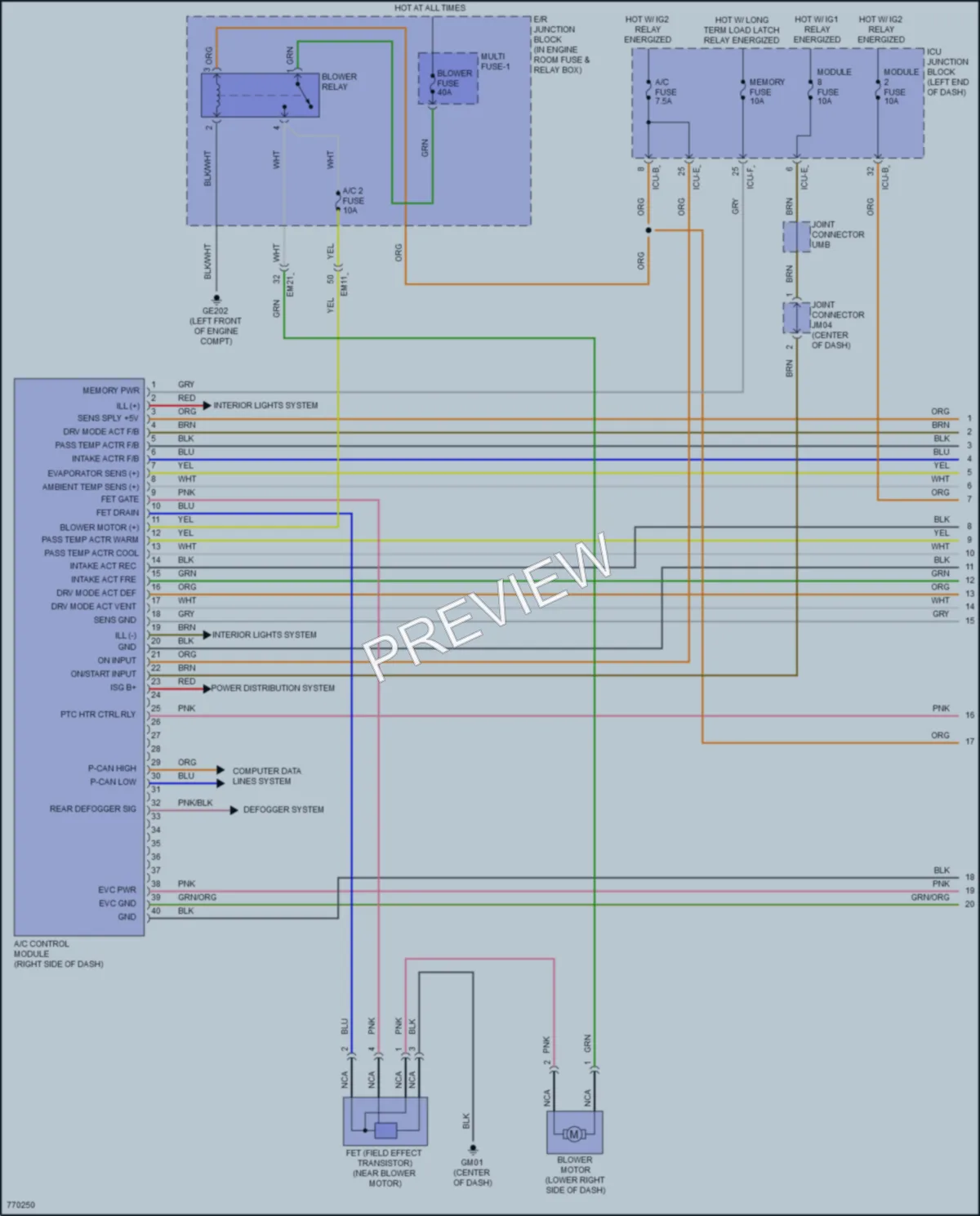 2022 Hyundai SonataHybrid Air Conditioning wiring diagram preview