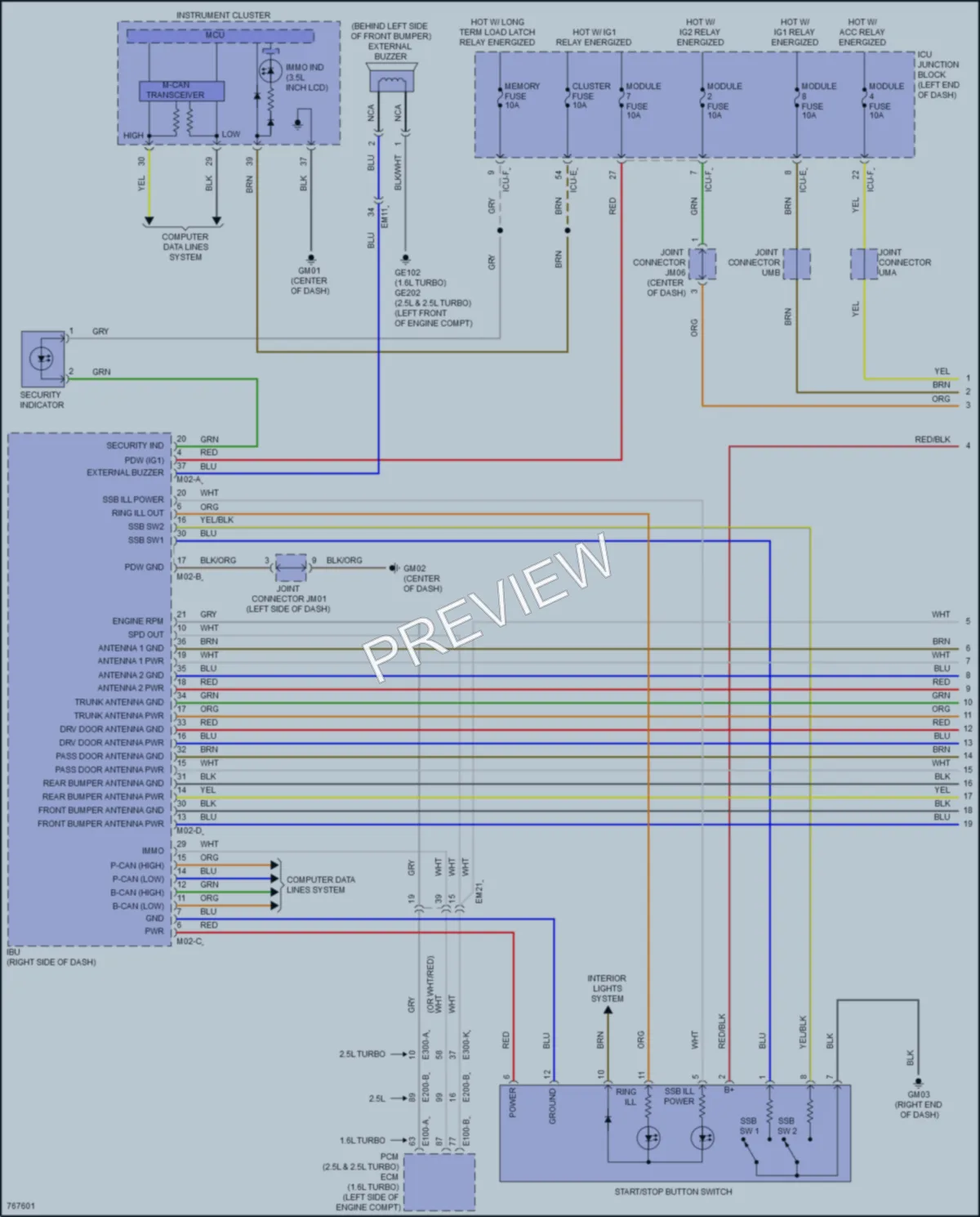 2022 Hyundai SonataHybrid Anti Theft wiring diagram preview