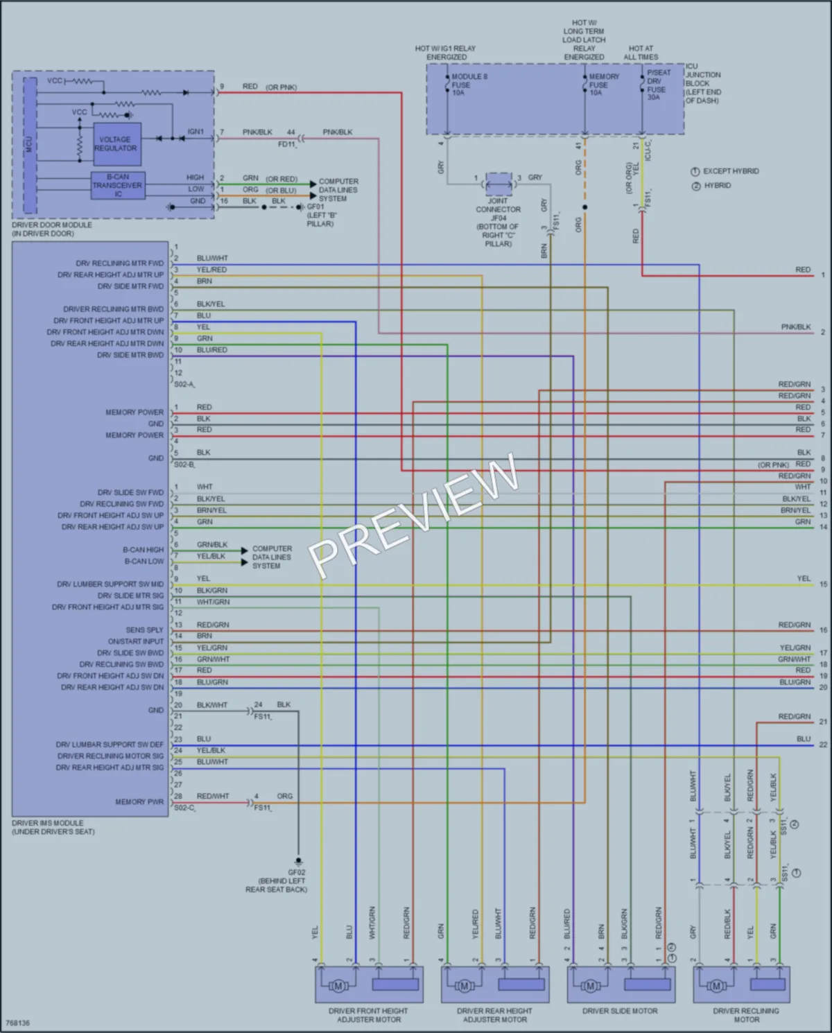 2022 Hyundai SonataHybrid Memory Systems wiring diagram preview