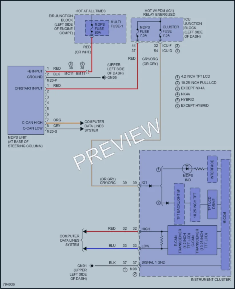 2022 Hyundai Tucson Electronic Power Steering wiring diagram preview