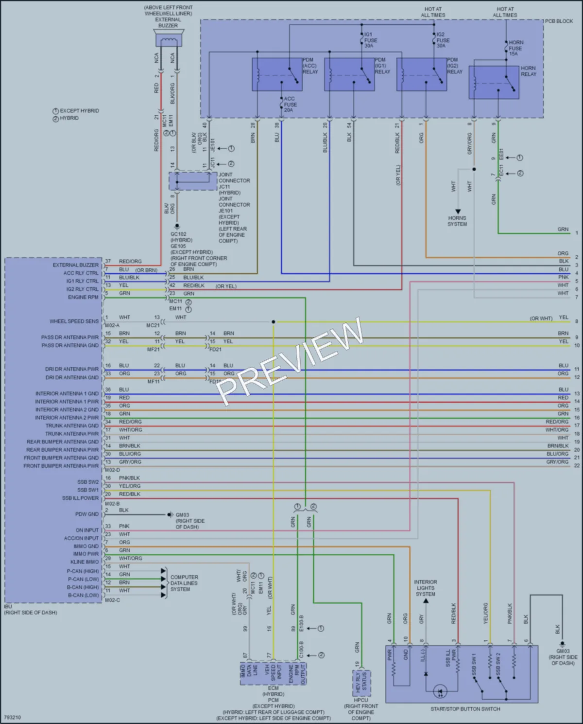 2022 Hyundai TucsonHybrid Anti Theft wiring diagram preview