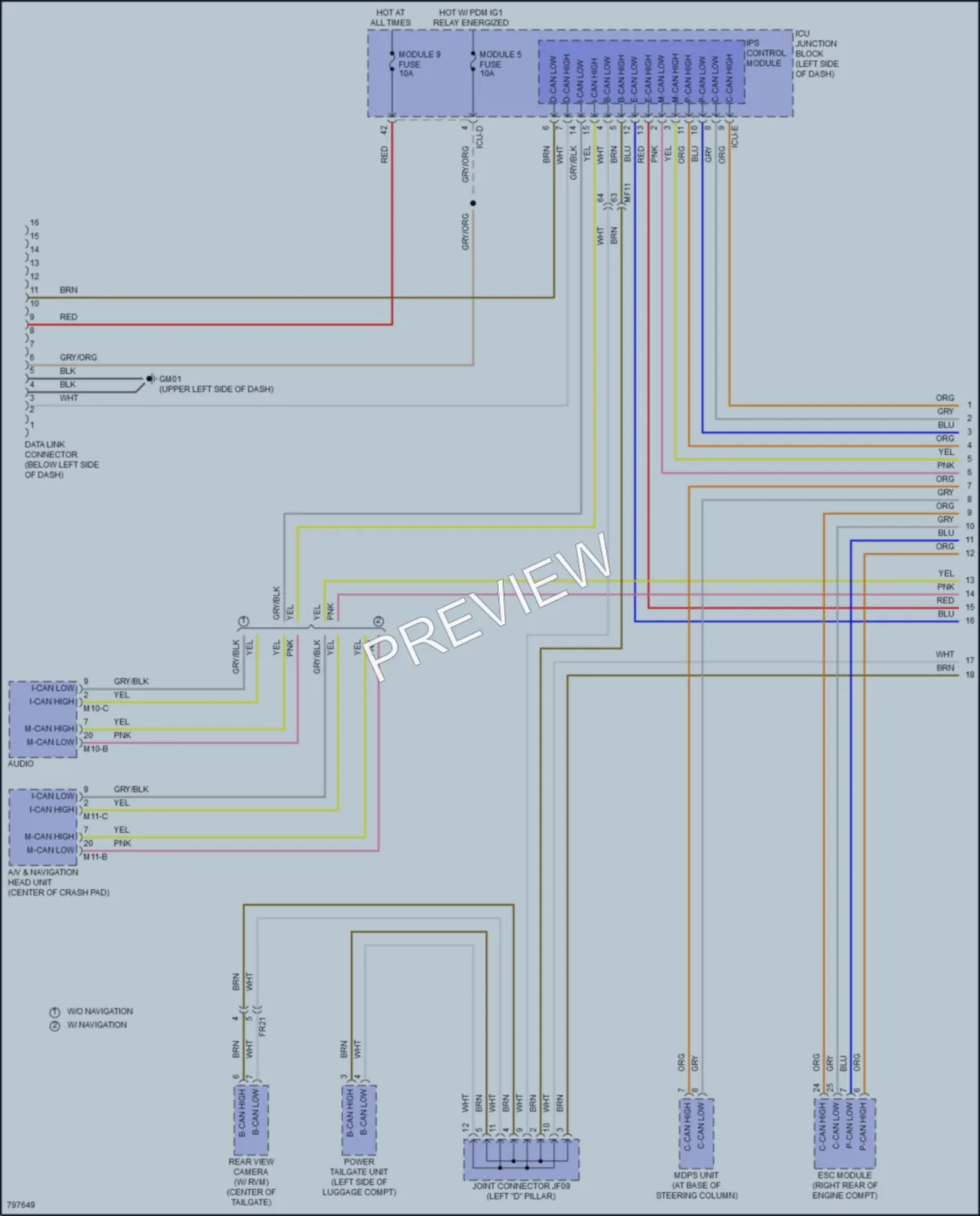 2022 Hyundai TucsonHybrid Computer Data Lines wiring diagram preview