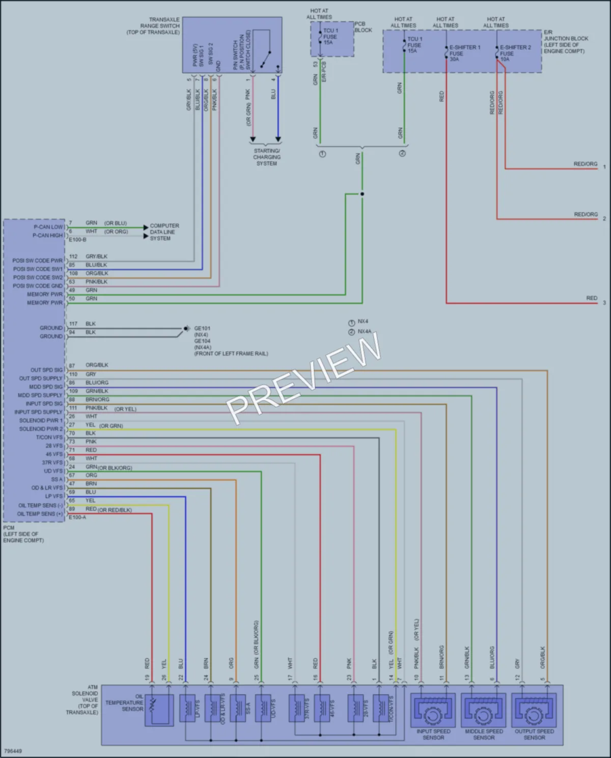 2022 Hyundai TucsonHybrid Transmission wiring diagram preview