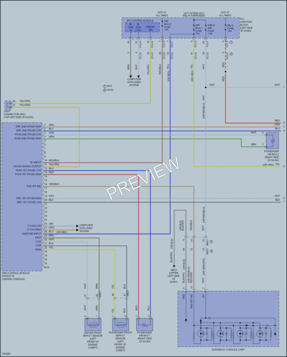 2022 Hyundai TucsonPlugIn Supplemental Restraints wiring diagram preview