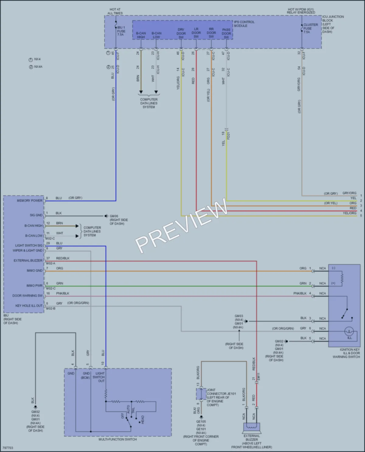 2022 Hyundai TucsonPlugIn Warning Systems wiring diagram preview