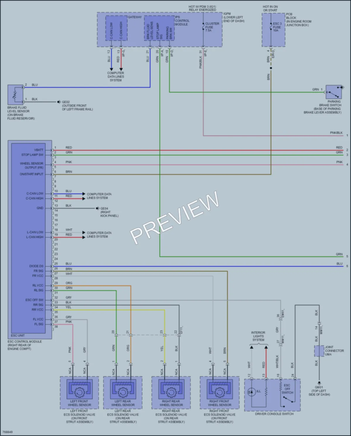 2022 Hyundai Veloster Anti Lock Brakes wiring diagram preview