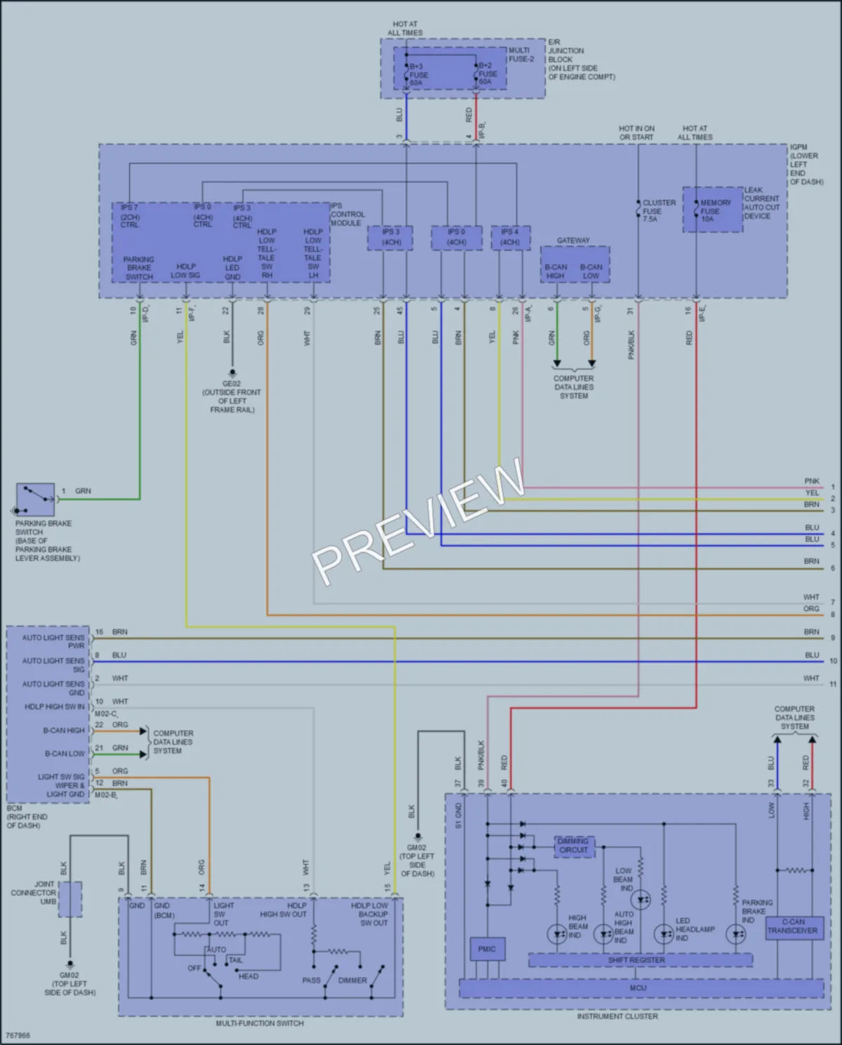 2022 Hyundai Veloster Headlights wiring diagram preview
