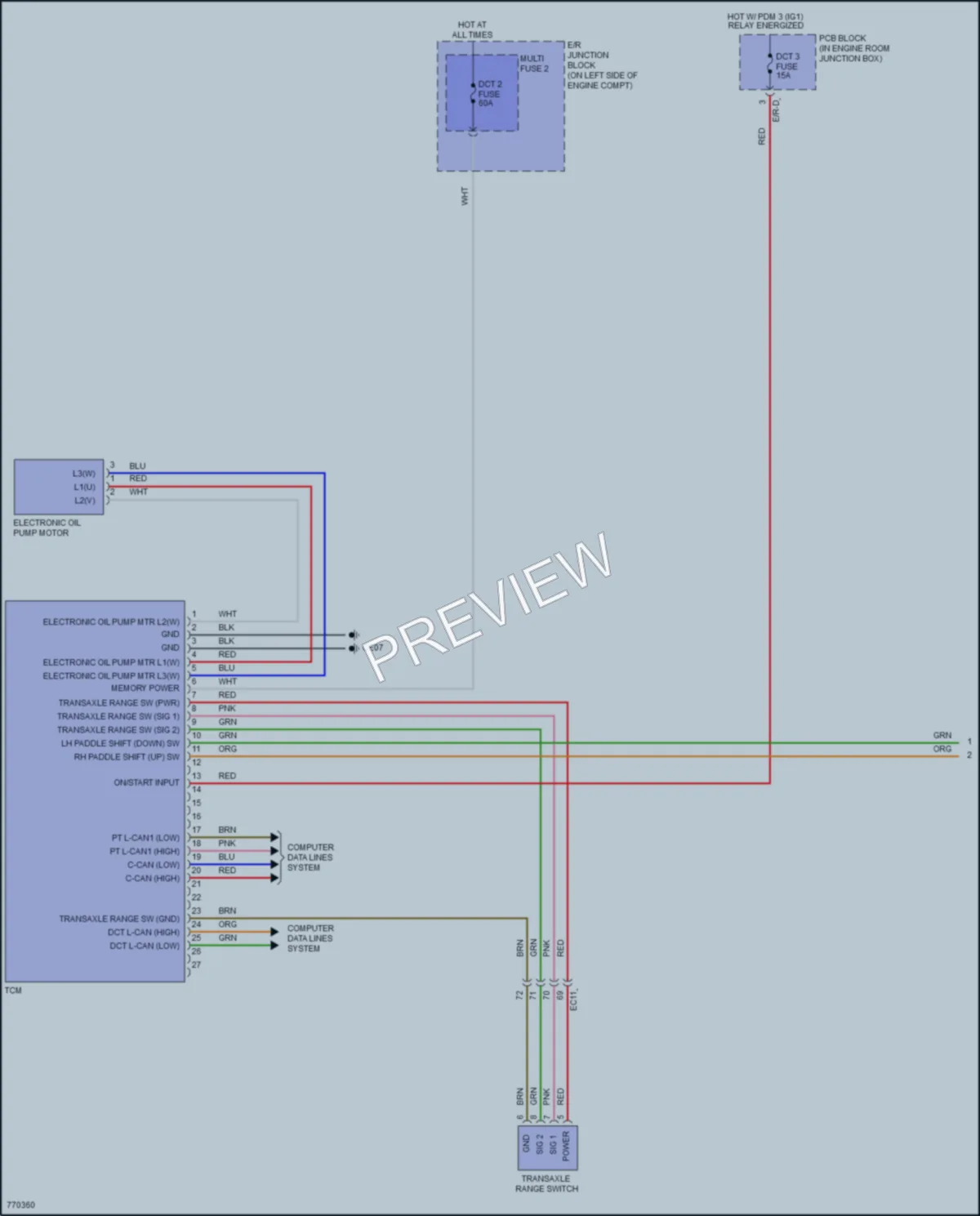 2022 Hyundai Veloster Transmission wiring diagram preview