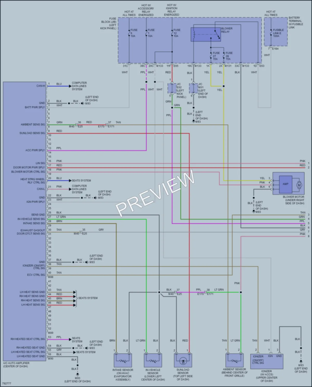 2022 Infiniti Q50 Air Conditioning wiring diagram preview