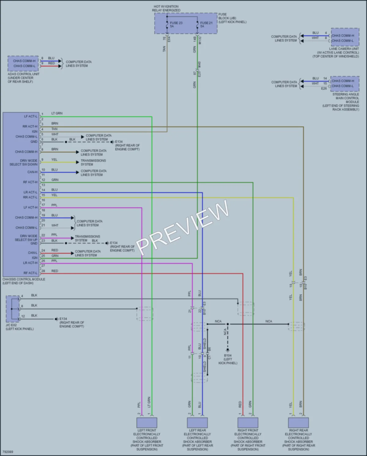 2022 Infiniti Q50 Electronic Suspension wiring diagram preview