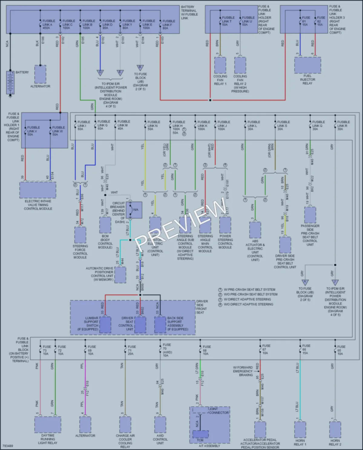 2022 Infiniti Q50 Power Distribution wiring diagram preview