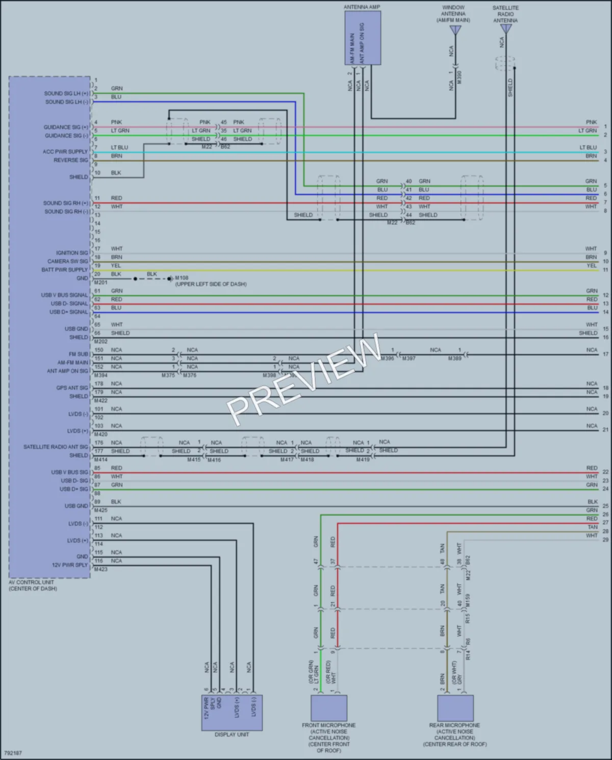 2022 Infiniti Q50 Radio wiring diagram preview