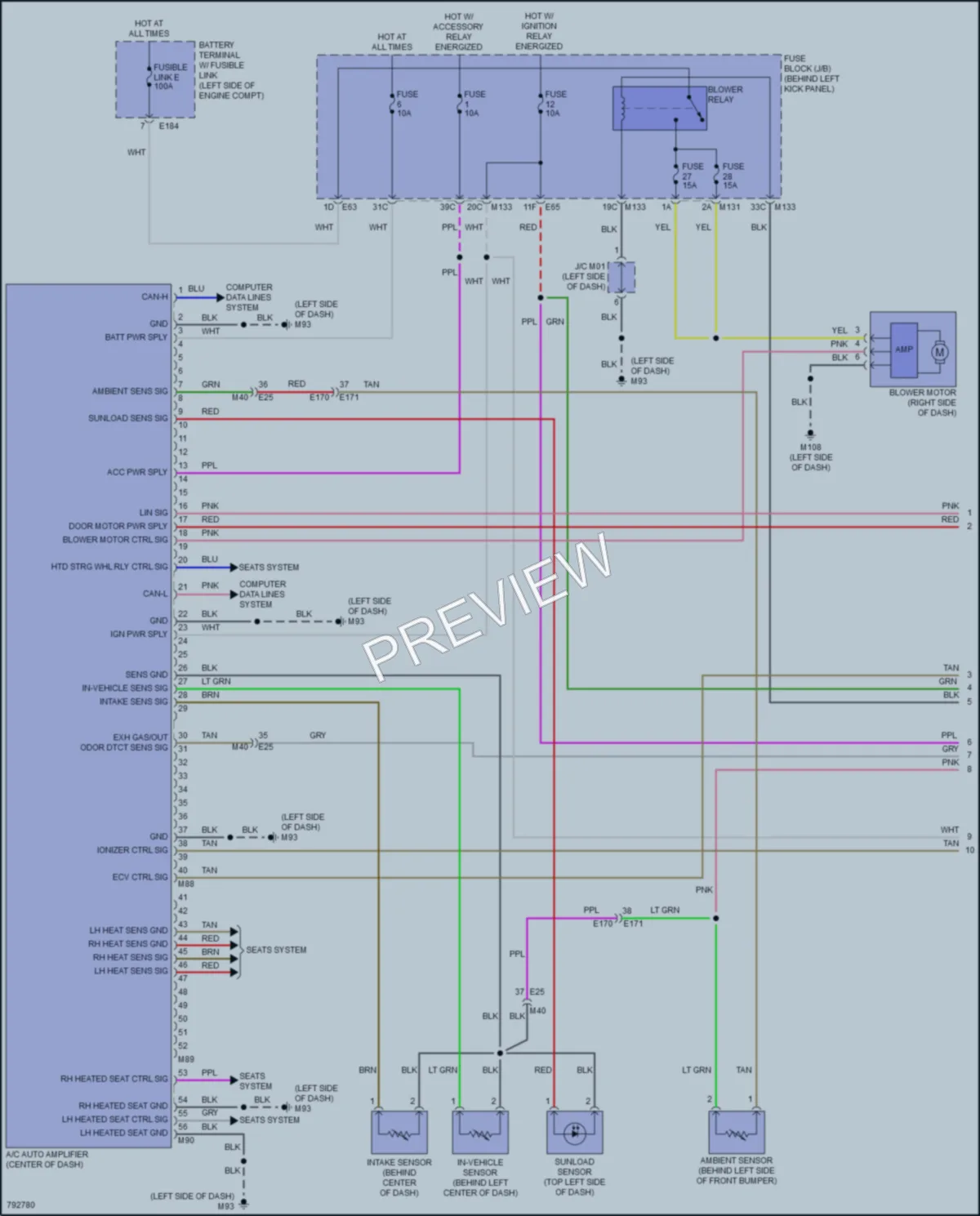 2022 Infiniti Q60 Air Conditioning wiring diagram preview