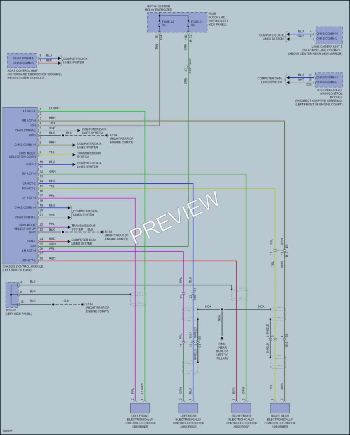2022 Infiniti Q60 Electronic Suspension wiring diagram preview