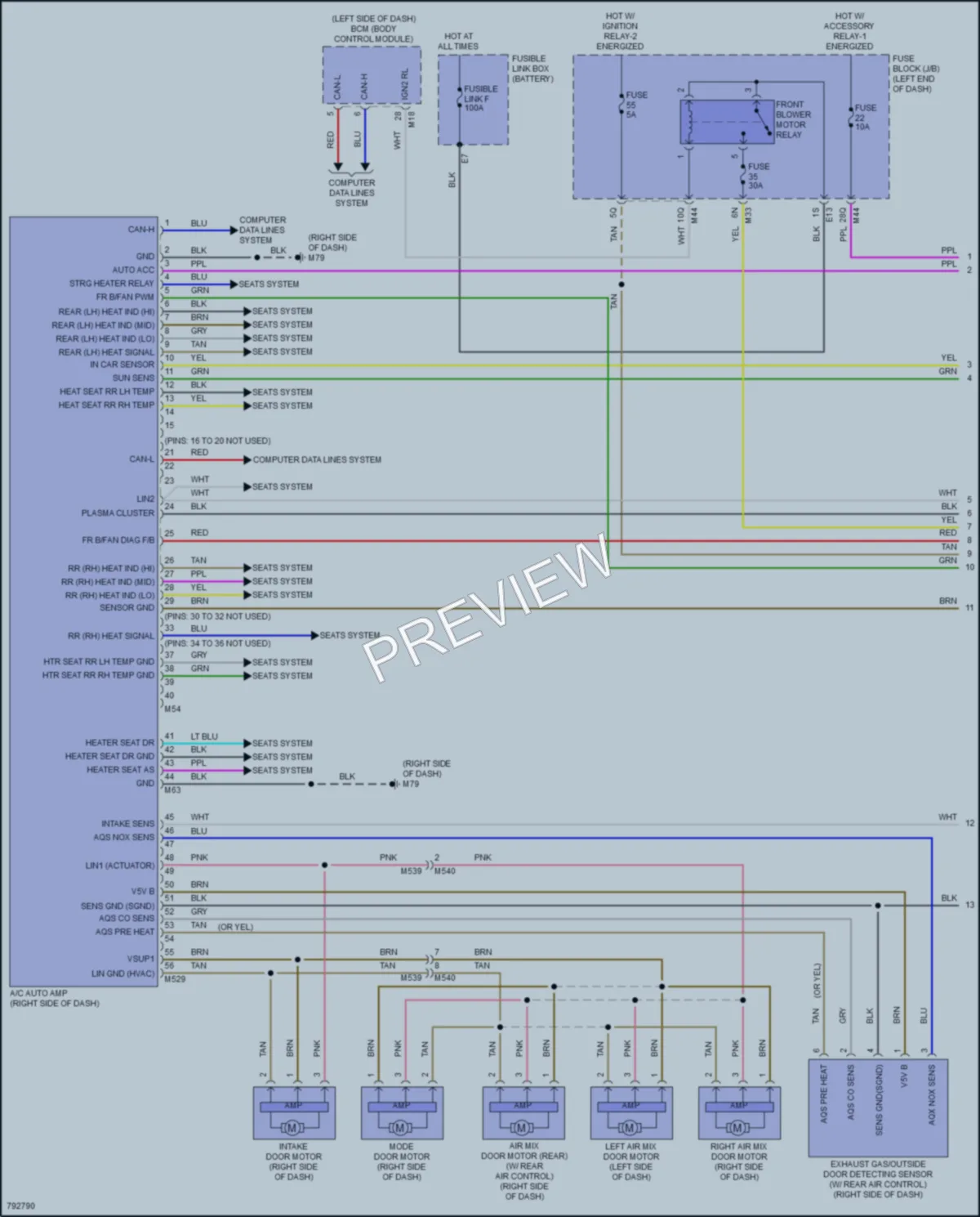 2022 Infiniti QX50 Air Conditioning wiring diagram preview