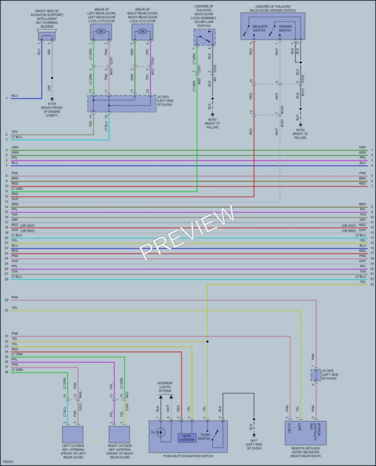 2022 Infiniti QX50 Anti Theft wiring diagram preview