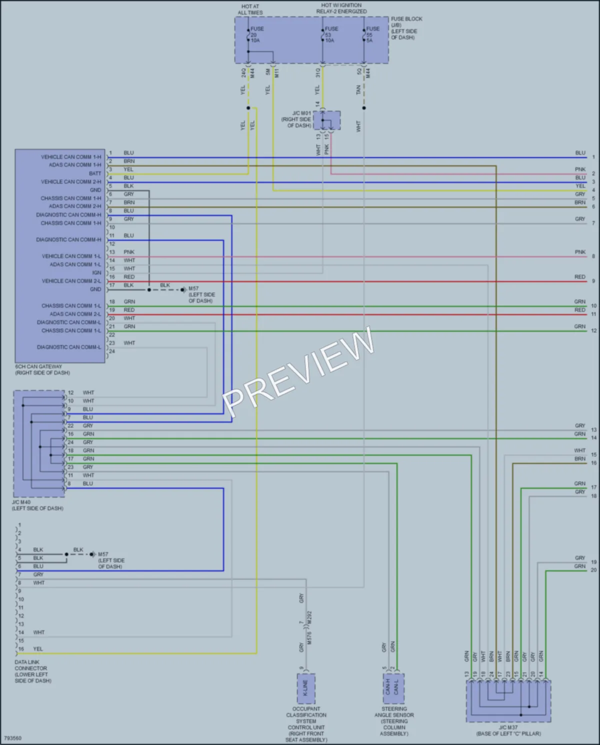 2022 Infiniti QX50 Computer Data Lines wiring diagram preview