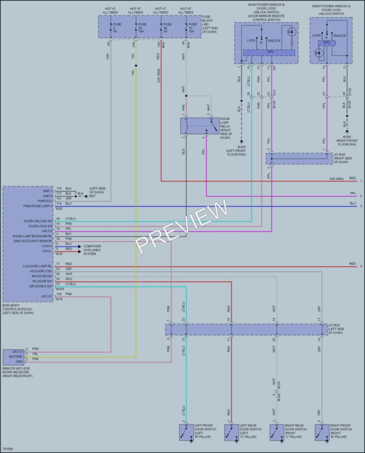 2022 Infiniti QX50 Interior Lights wiring diagram preview