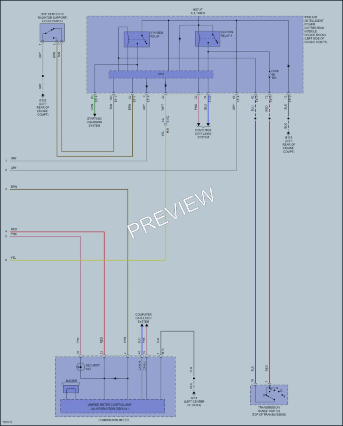 2022 Infiniti QX50 Power Door Locks wiring diagram preview