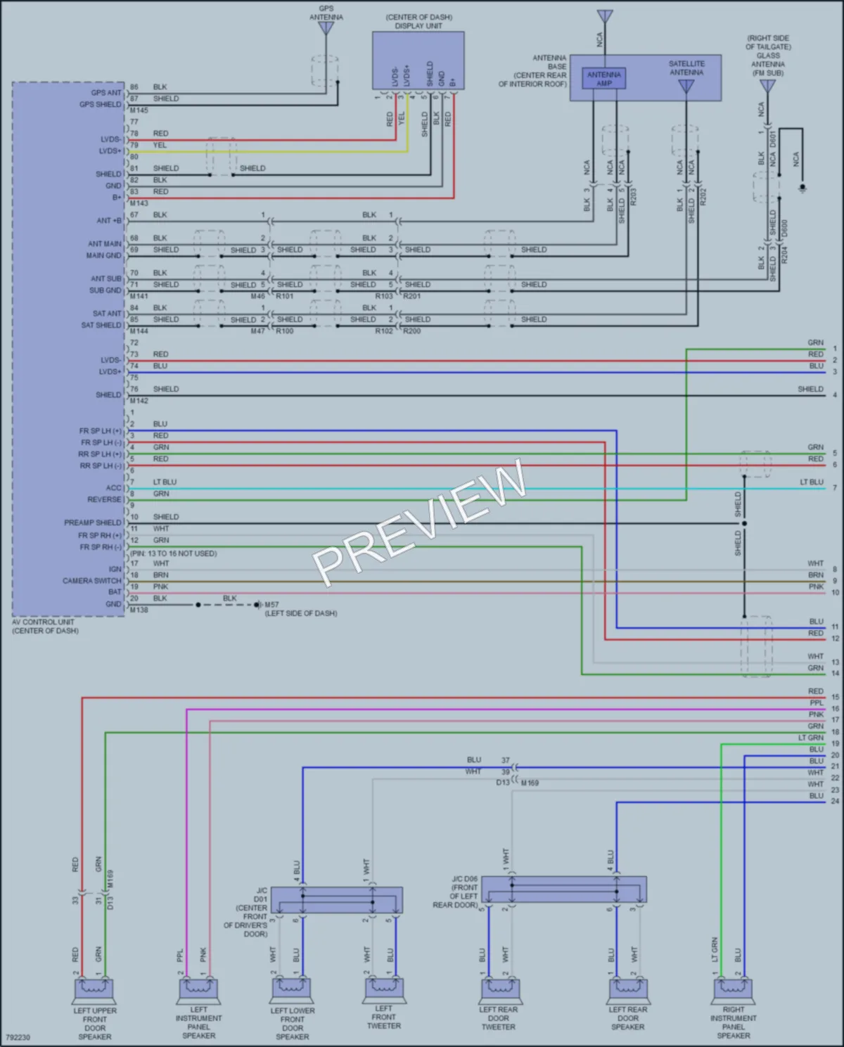 2022 Infiniti QX50 Radio wiring diagram preview