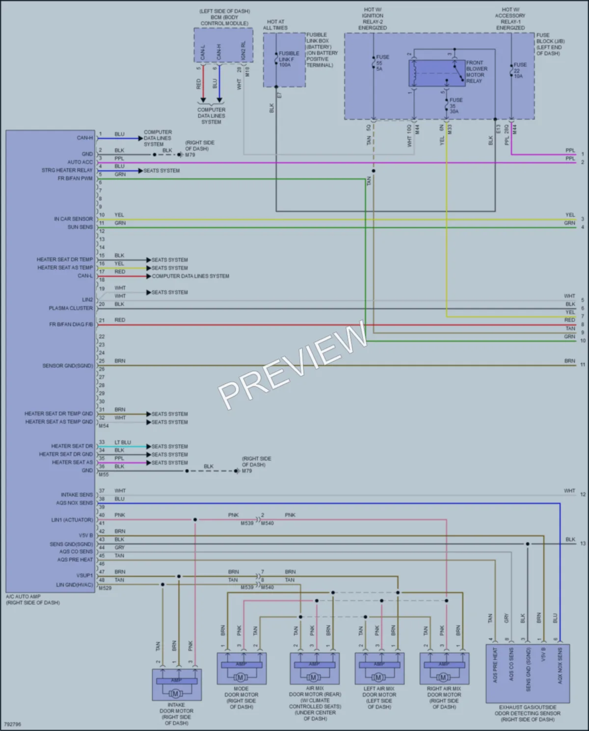 2022 Infiniti QX55 Air Conditioning wiring diagram preview