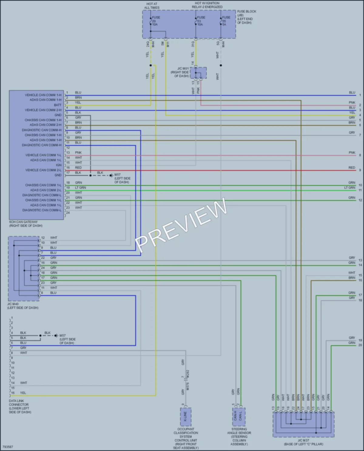 2022 Infiniti QX55 Computer Data Lines wiring diagram preview