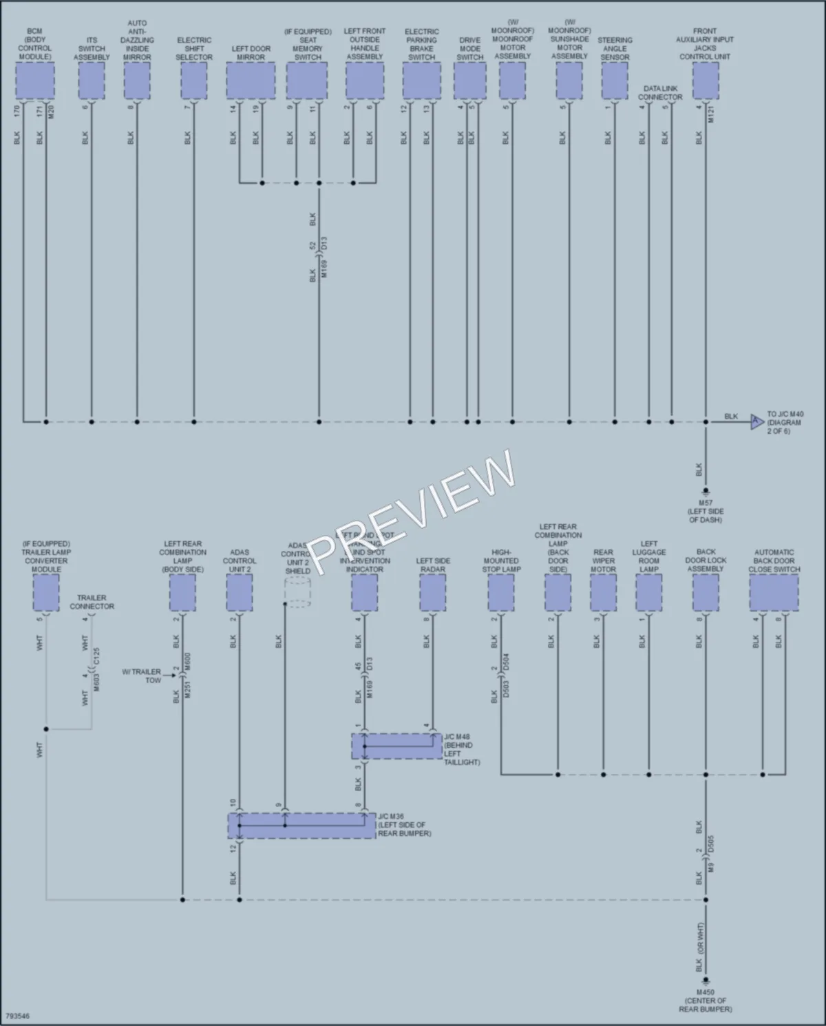 2022 Infiniti QX55 Ground Distribution wiring diagram preview