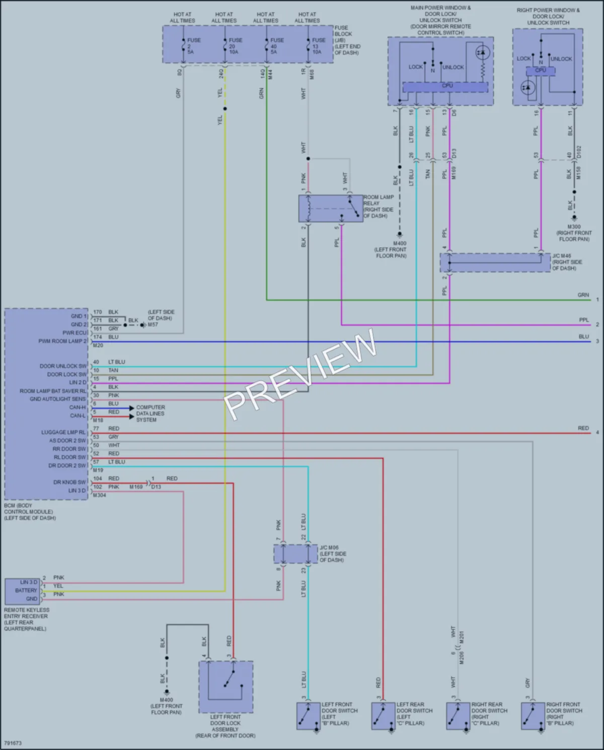 2022 Infiniti QX55 Interior Lights wiring diagram preview