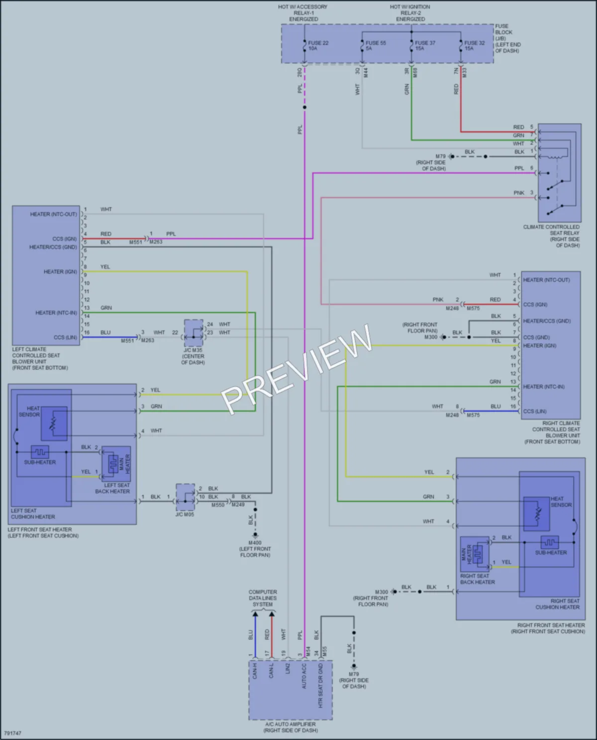 2022 Infiniti QX55 Power Seats wiring diagram preview