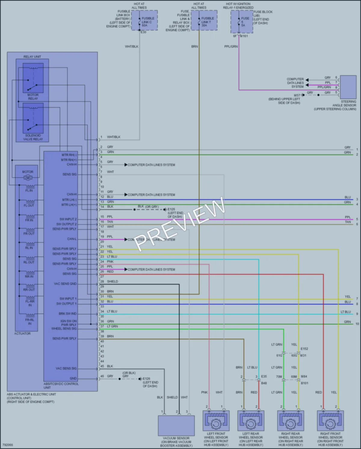 2022 Infiniti QX60 Anti Lock Brakes wiring diagram preview