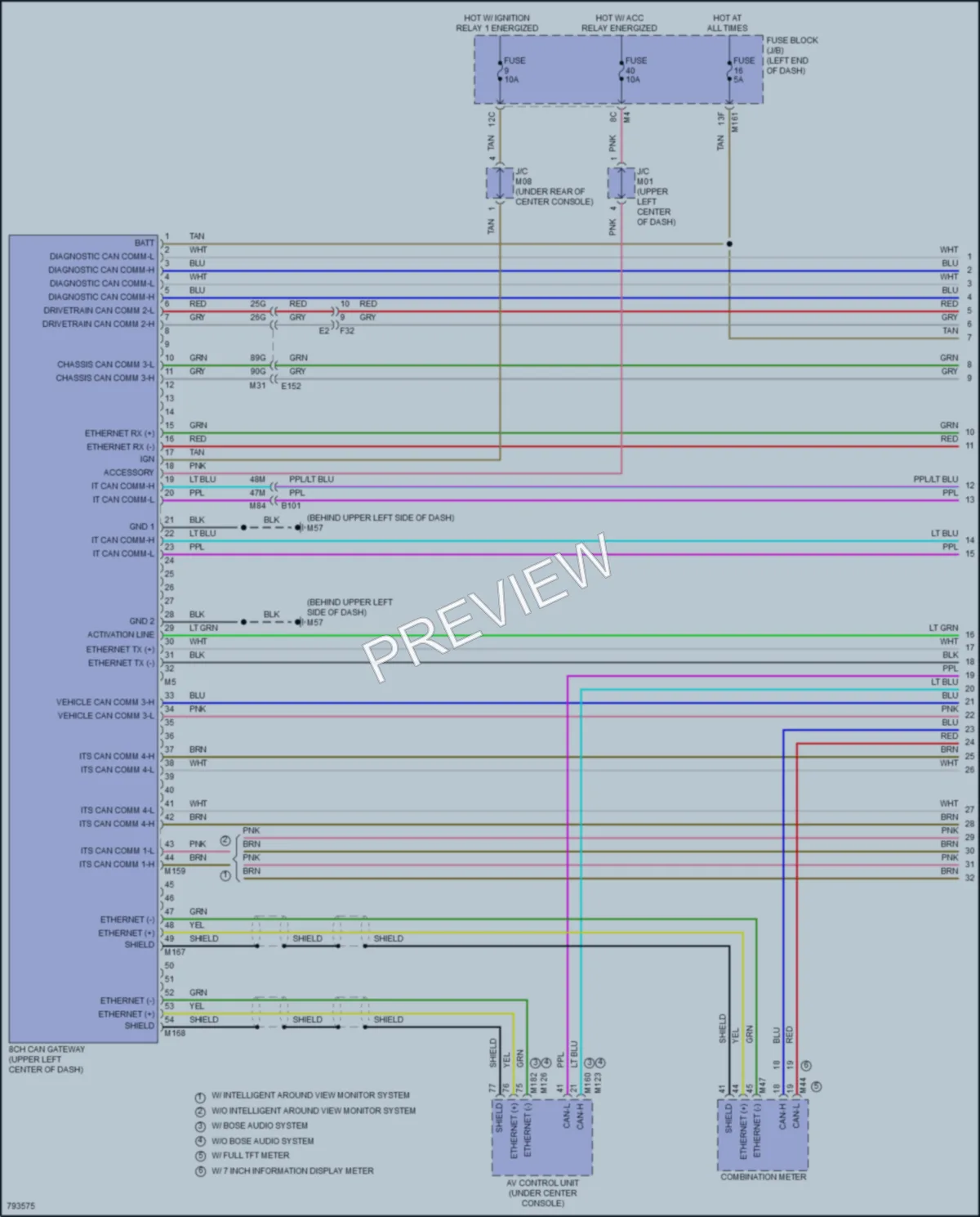 2022 Infiniti QX60 Computer Data Lines wiring diagram preview