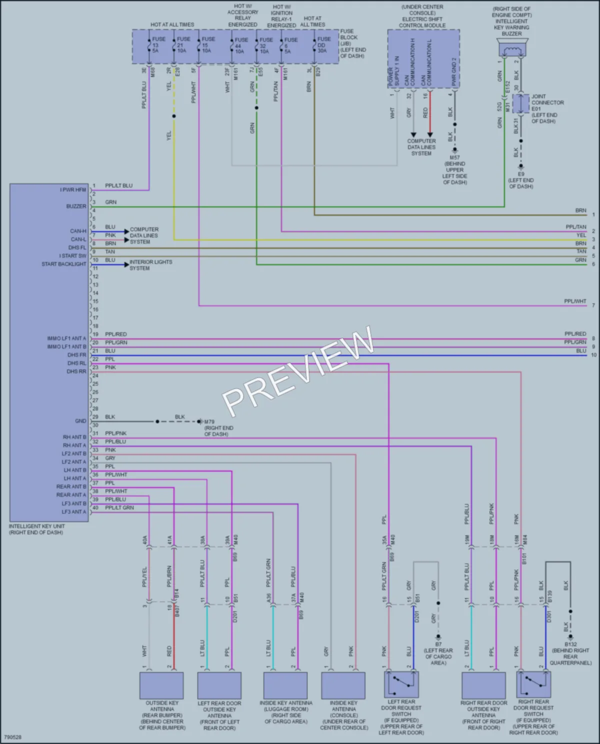 2022 Infiniti QX60 Power Door Locks wiring diagram preview