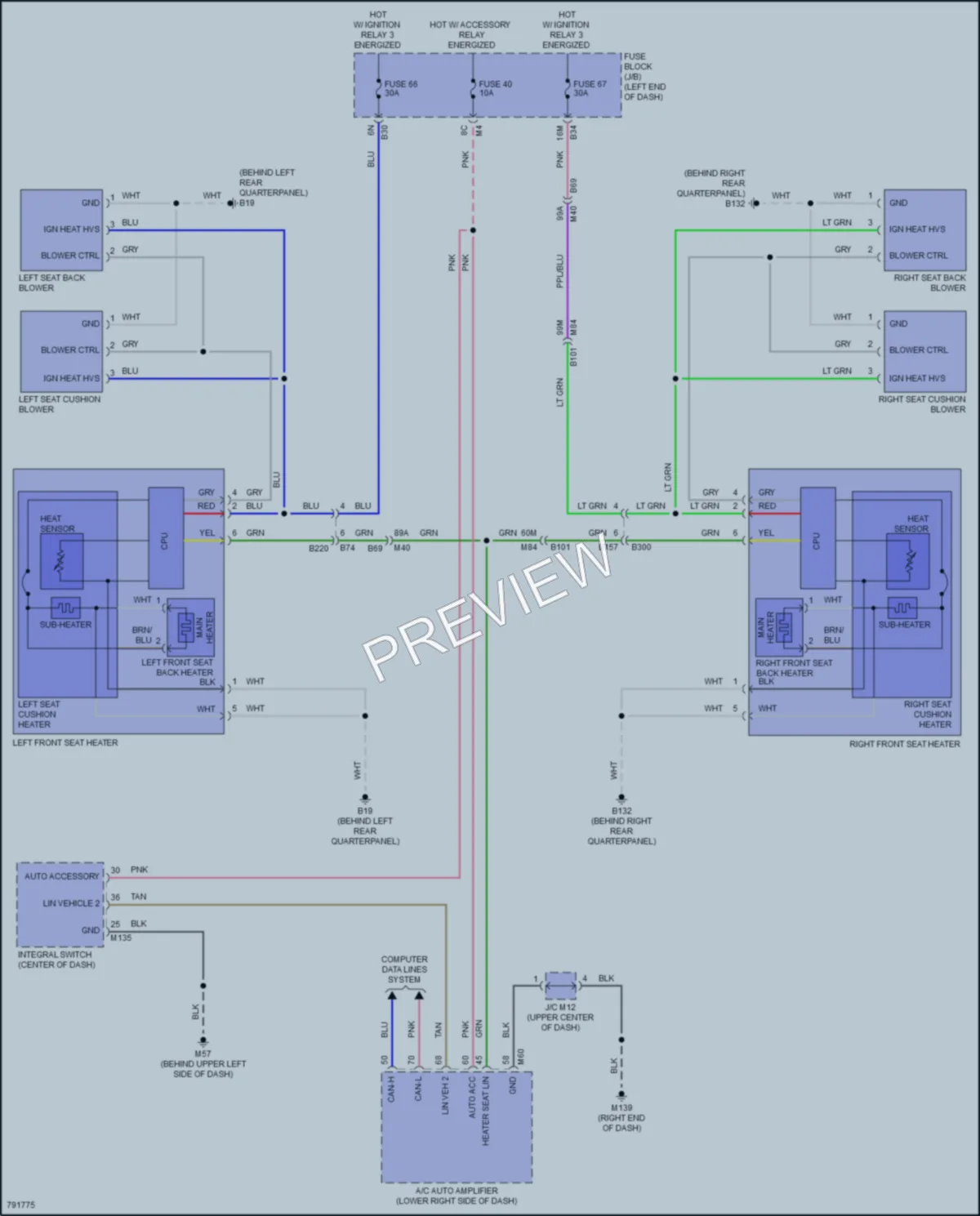2022 Infiniti QX60 Power Seats wiring diagram preview