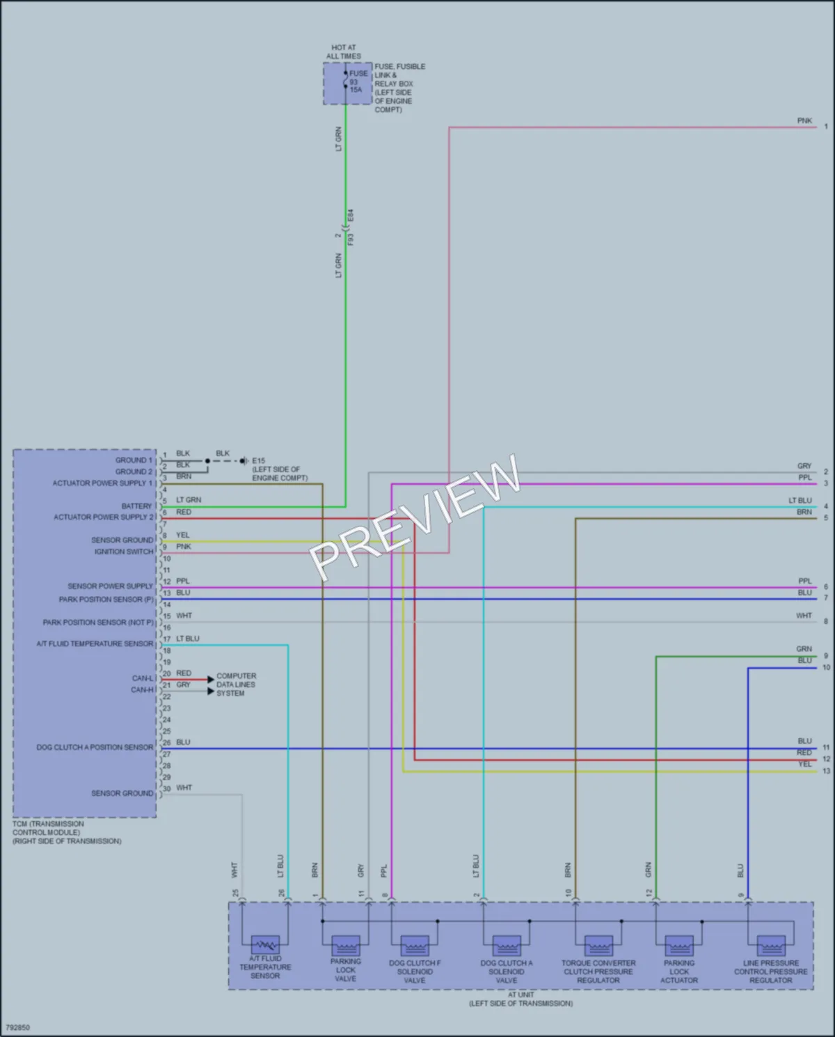 2022 Infiniti QX60 Transmission wiring diagram preview