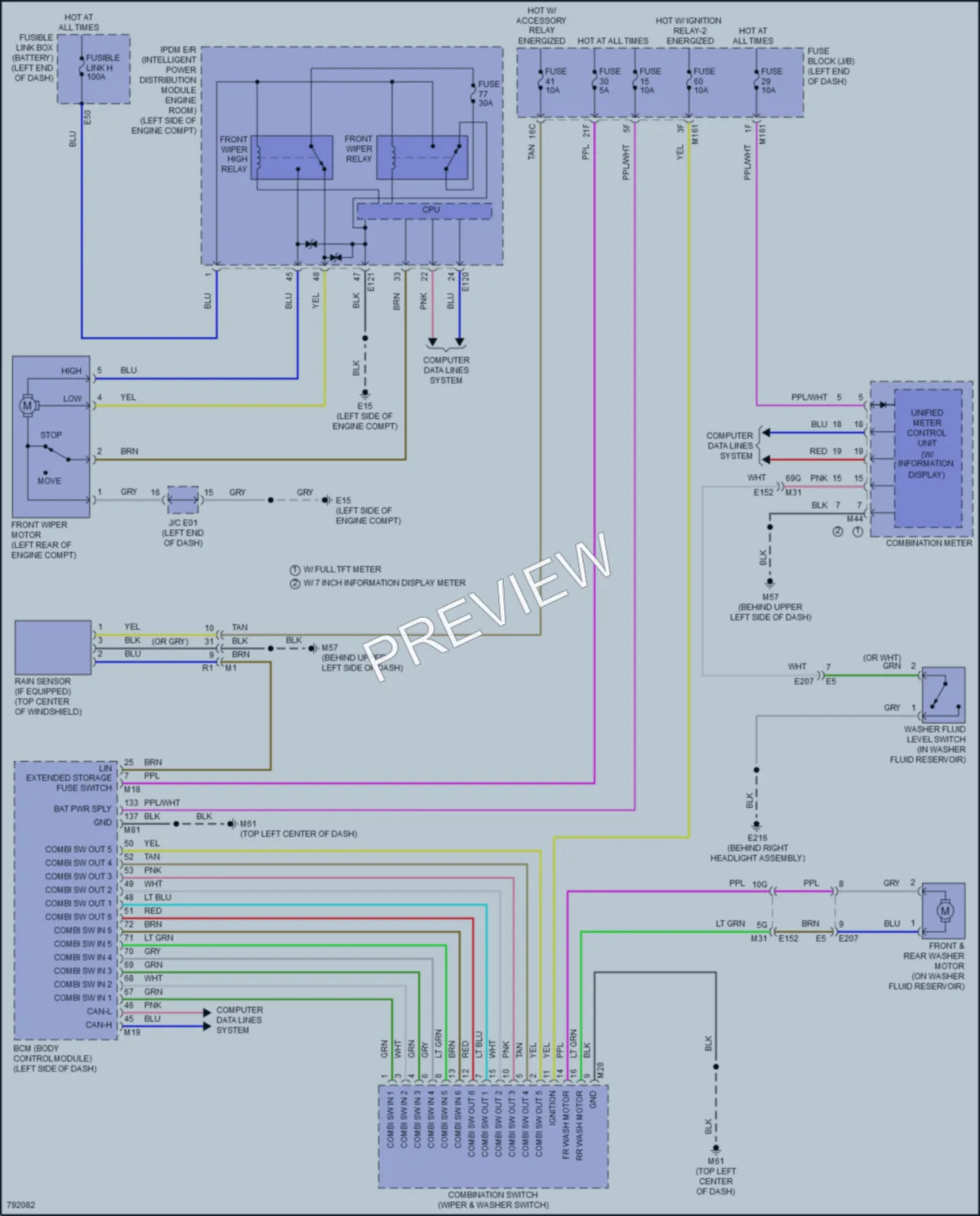 2022 Infiniti QX60 Wiper Washer wiring diagram preview