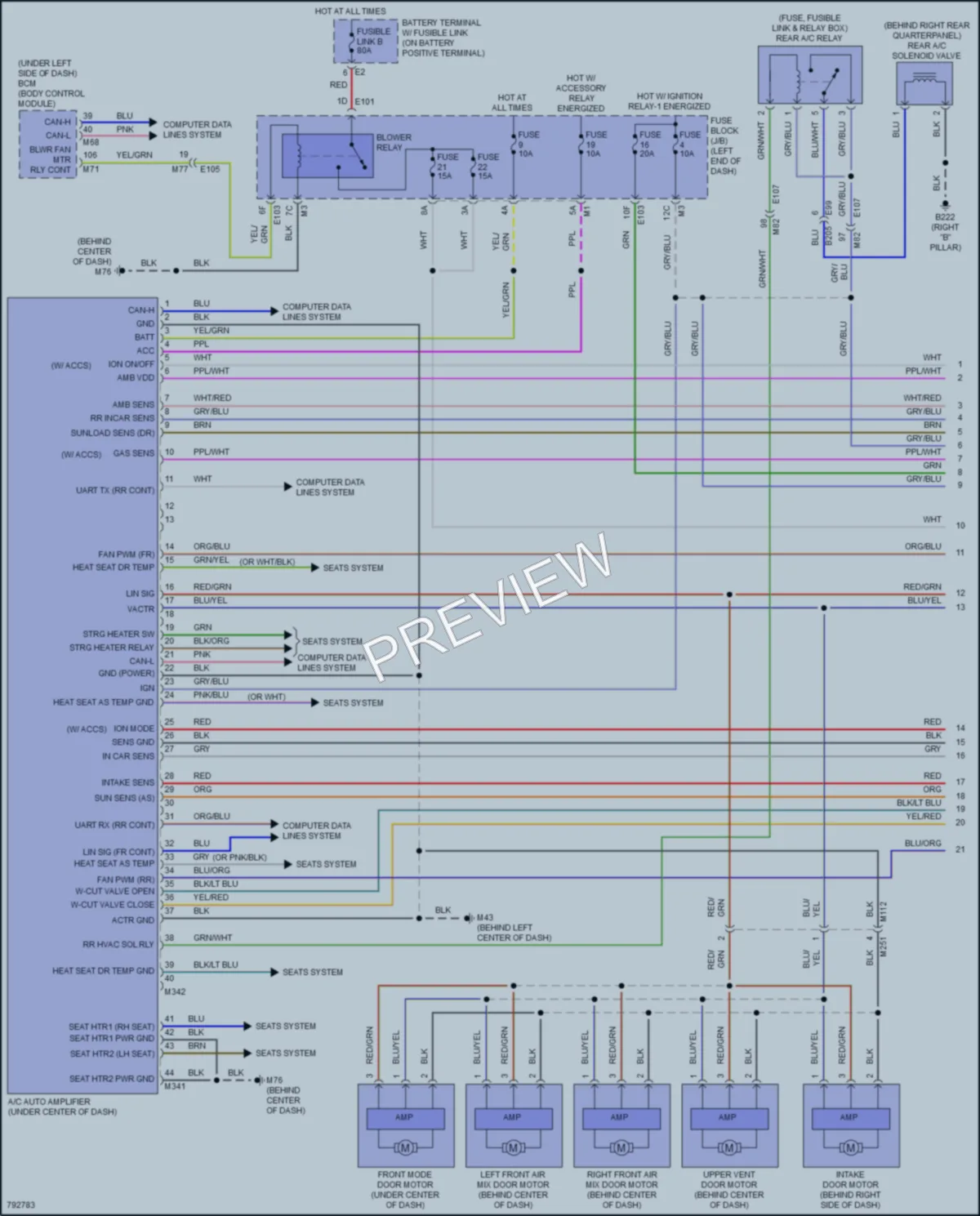 2022 Infiniti QX80 Air Conditioning wiring diagram preview