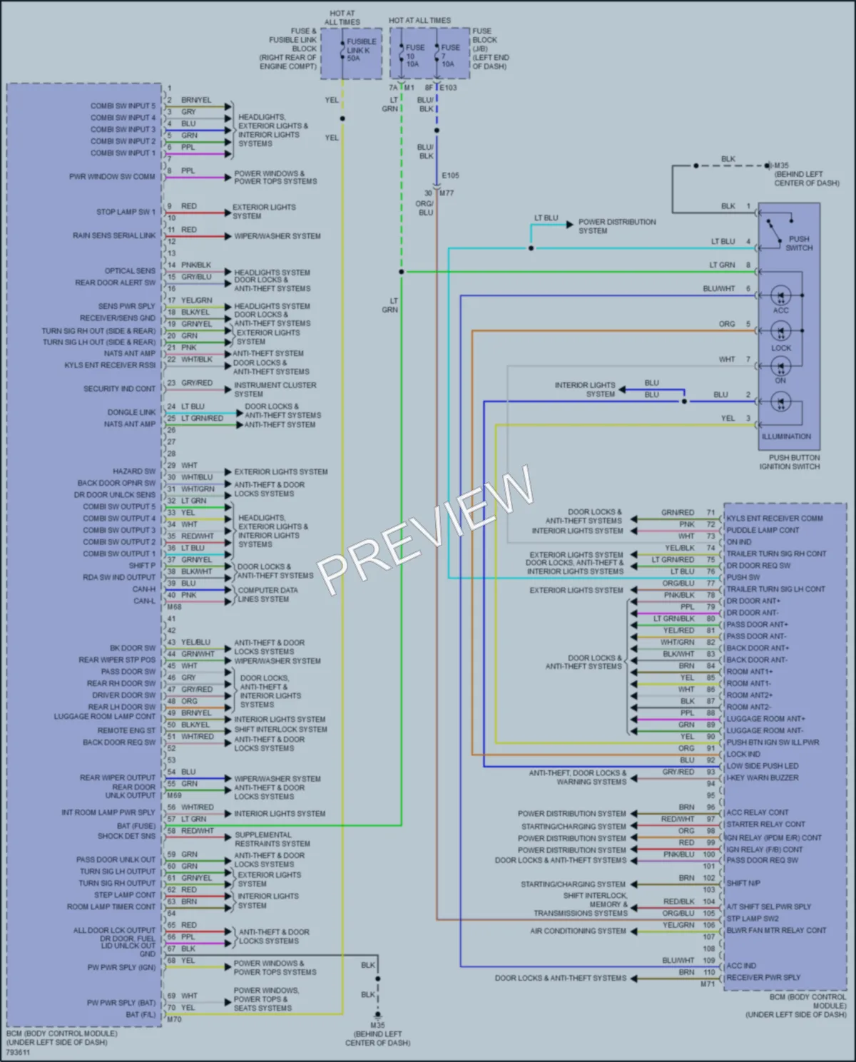 2022 Infiniti QX80 Body Control Modules wiring diagram preview