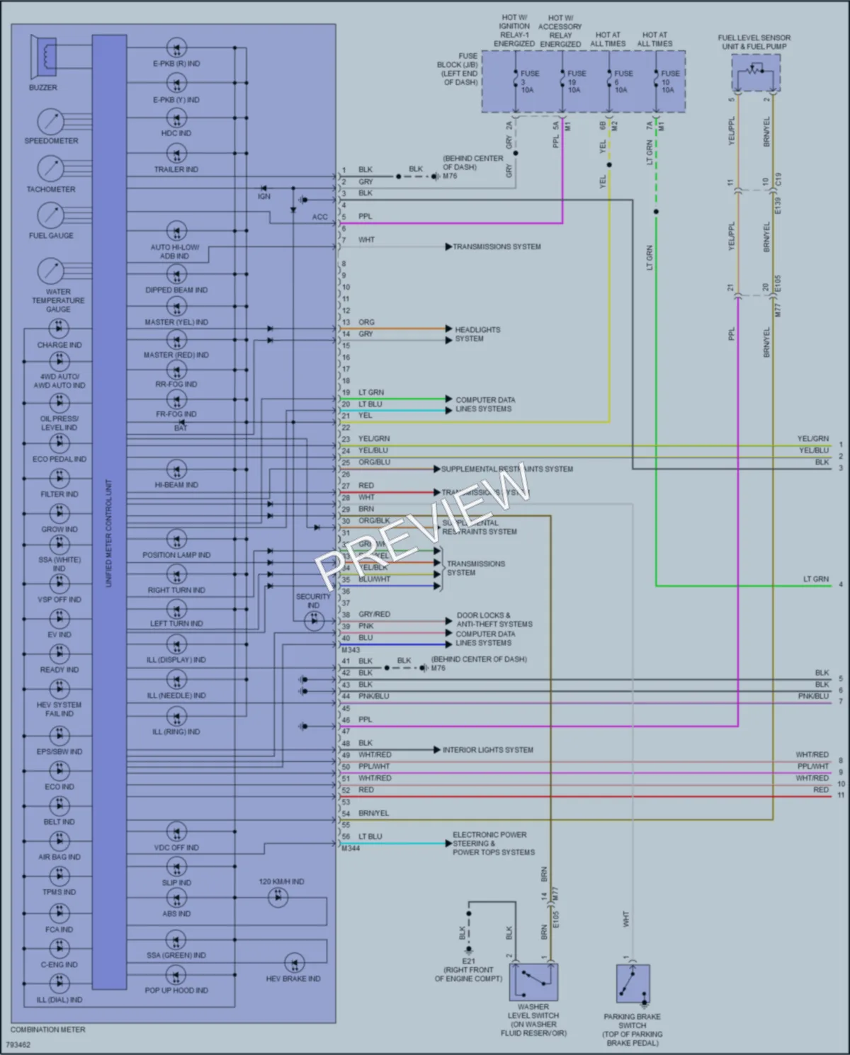 2022 Infiniti QX80 Instrument Cluster wiring diagram preview